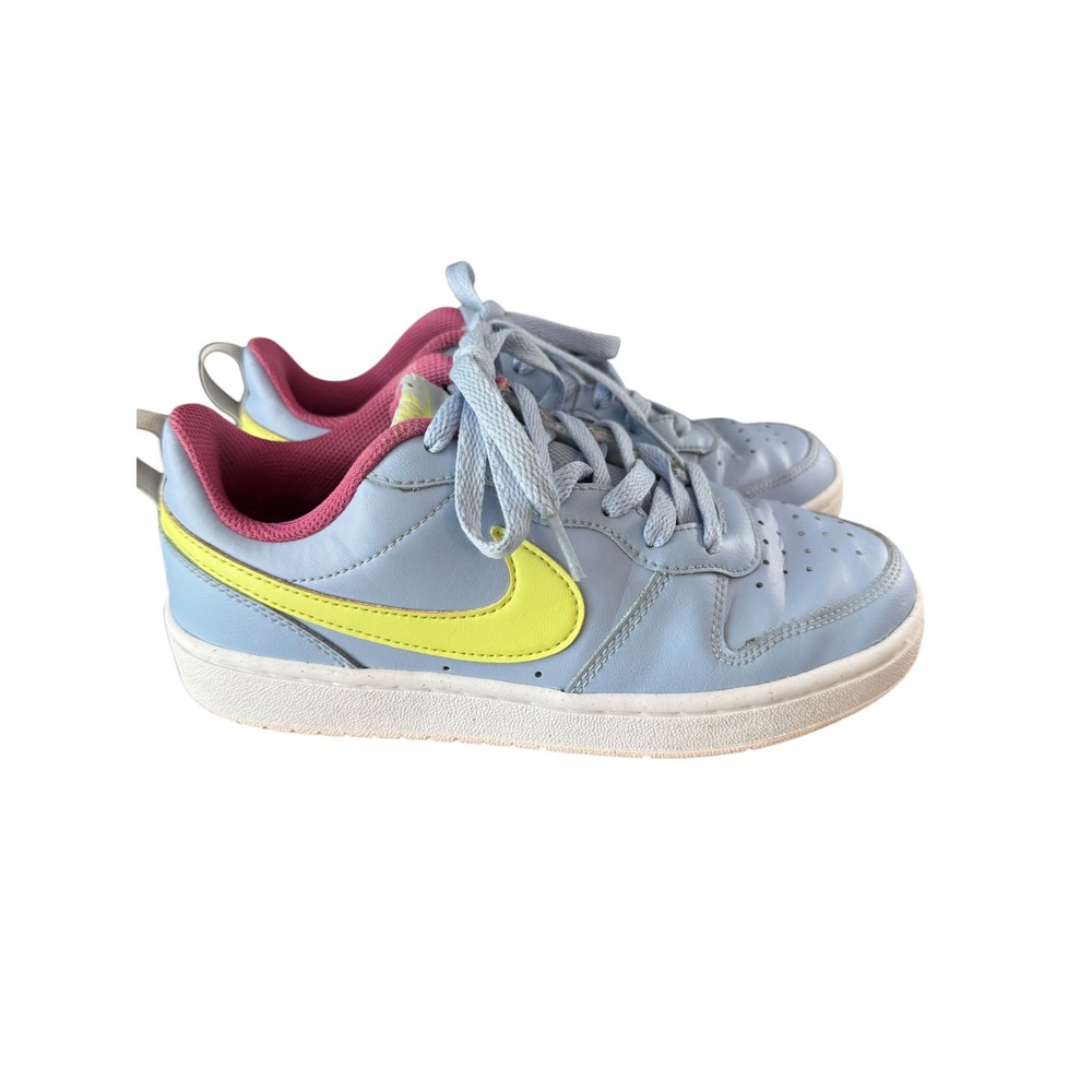 Nike Court Borough Low 2 Light Blue Pink Yellow Sneakers BQ5448-405 Womens 6.5 - Picture 4 of 8